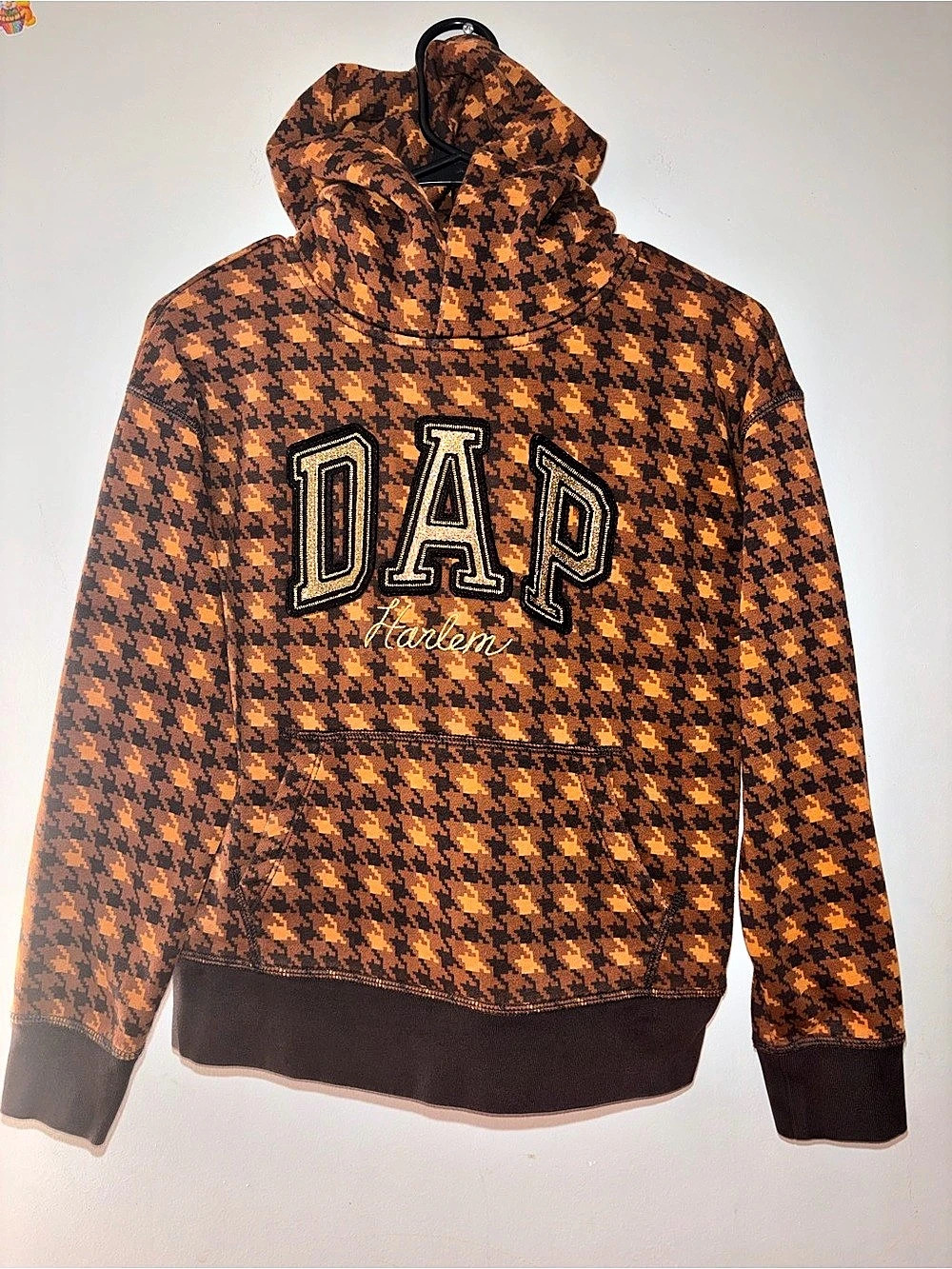 GAP x DAP Harlem Houndstooth Streetwear Hip Hop Hoodie Rare Limited Edition L